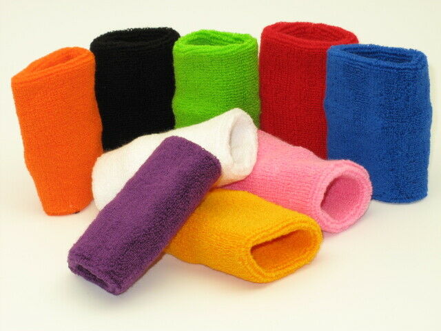 Cartwheels Cotton Sweatband Set 2 x Wristbands 1 x Headband Fitness Exercise